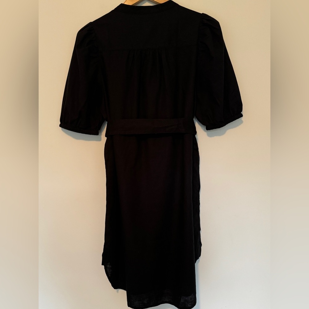 GAP Linen-Cotton Puff Sleeve Mini Shirt Dress - Picture 5 of 6